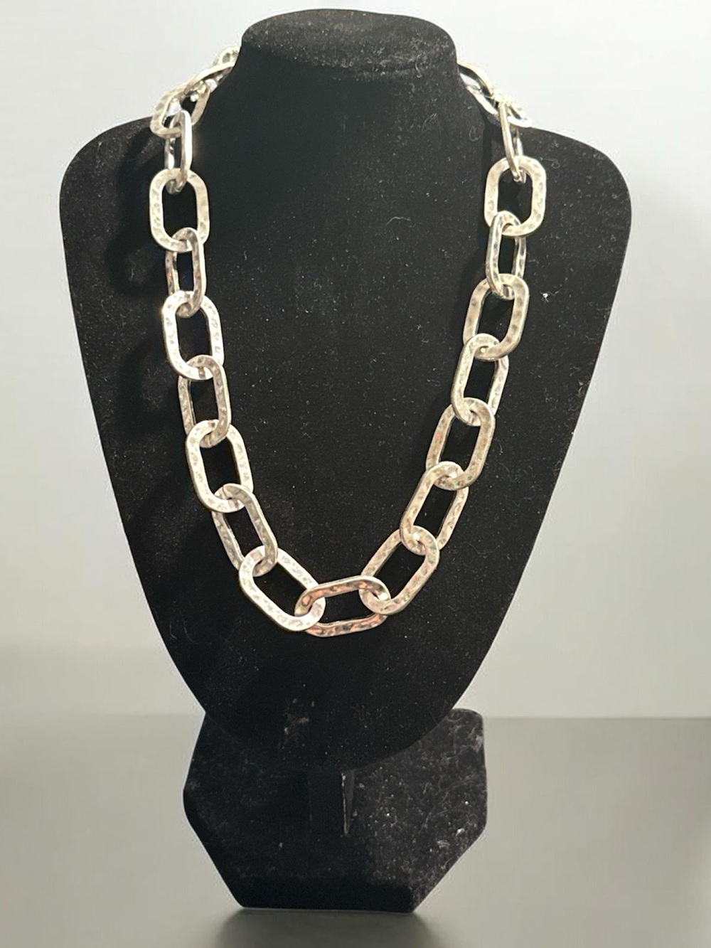Hammered Silver-Tone Link Necklace - Women Jewelry
425